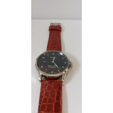 VINTAGE Mondia ανδρικό ρολόι με ασημένιο καντράν και ανοιχτό καφέ δερμάτινο λουράκι (VIN64 - 1-507-1)